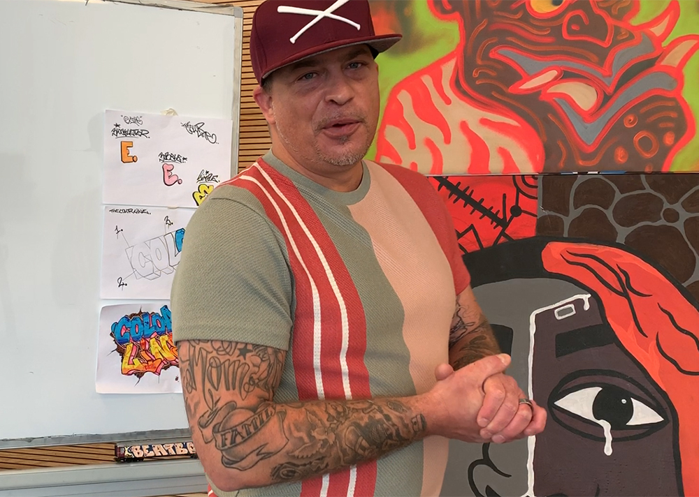 Graffiti Beat Boy Delles Online Workshop Esche Jugendkunsthaus